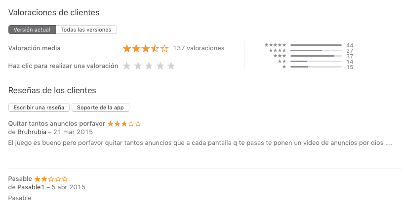 Reviews iOS