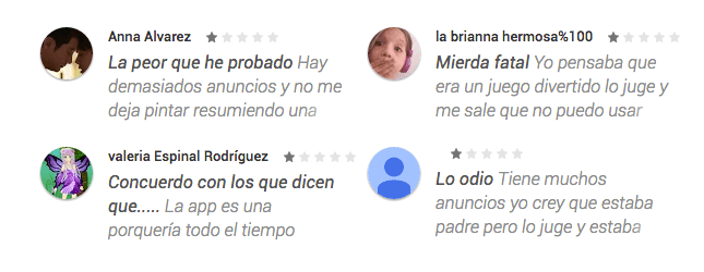 Google Play reviews malas